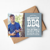Rustic BBQ Graduation Party Invitation Kaart