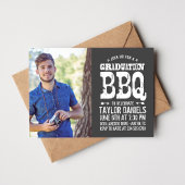 Rustic BBQ Graduation Party Invitation Kaart