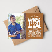 Rustic BBQ Graduation Party Invitation Kaart