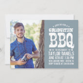 Rustic BBQ Graduation Party Invitation Kaart (Voorkant)
