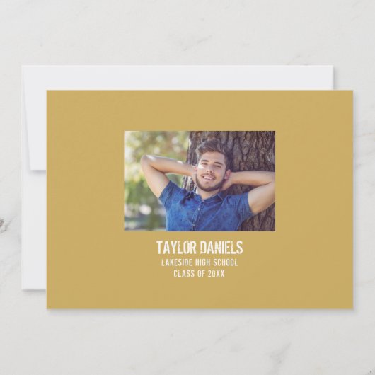 Rustic BBQ Graduation Party Invitation Kaart (Achterkant)