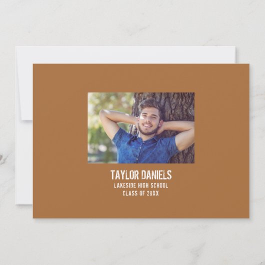 Rustic BBQ Graduation Party Invitation Kaart (Achterkant)