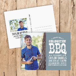 Rustic BBQ Graduation Party Invitation Uitnodiging Briefkaart