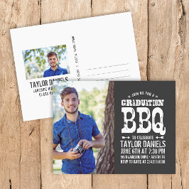 Rustic BBQ Graduation Party Invitation Uitnodiging Briefkaart