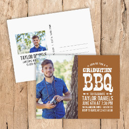Rustic BBQ Graduation Party Invitation Uitnodiging Briefkaart