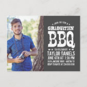 Rustic BBQ Graduation Party Invitation Uitnodiging Briefkaart (Voorkant)
