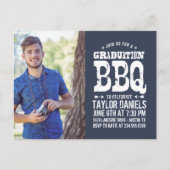 Rustic BBQ Graduation Party Invitation Uitnodiging Briefkaart (Voorkant)