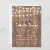 Rustic BBQ Graduation Party Invitation with Photo Kaart (Voorkant)