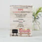 Rustic BBQ Outdoor Grill Picnic Kaart (Staand voorkant)