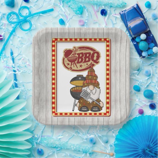Rustic BBQ Papieren Bordje (Feest)