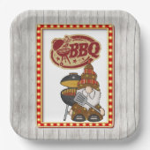 Rustic BBQ Papieren Bordje (Voorkant)