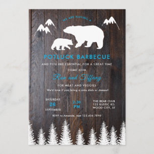 Rustic BBQ Wedding Kaart