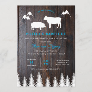 Rustic BBQ Wedding Kaart