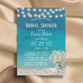 Rustic Beach Baby's Breath Flowers Vrijgezellenfee Kaart