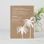 Rustic Beach Destination Wedding Invitations Kaart (Staand voorkant)