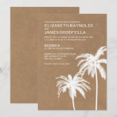 Rustic Beach Destination Wedding Invitations Kaart (Voorkant / Achterkant)