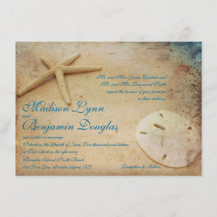 Rustic Beach Destination Wedding Invitations Kaart