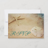 Rustic Beach Destination Wedding RSVP-kaarten RSVP Kaartje (Achterkant)
