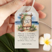 Rustic Beach Destination Wedding Welkomsttas Cadeaulabel