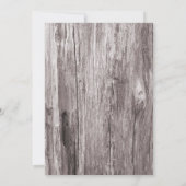 Rustic Beach Driftwood Bridal Shower Invitations Kaart (Achterkant)