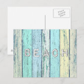 Rustic Beach Driftwood Briefkaart (Voorkant / Achterkant)
