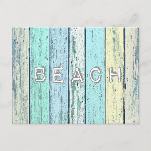 Rustic Beach Driftwood Briefkaart (Voorkant)