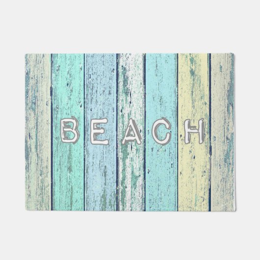 Rustic Beach Driftwood Deurmat (Voorkant)