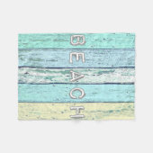 Rustic Beach Driftwood Fleece Deken (Voorkant (Horizontaal))