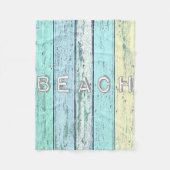 Rustic Beach Driftwood Fleece Deken (Voorkant)
