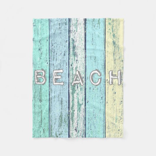Rustic Beach Driftwood Fleece Deken (Voorkant)
