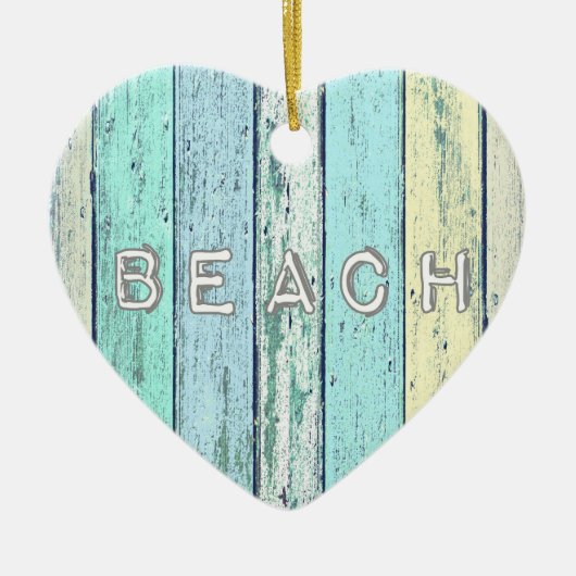 Rustic Beach Driftwood Keramisch Ornament (Voorkant)