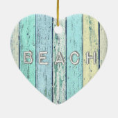 Rustic Beach Driftwood Keramisch Ornament (Achterkant)