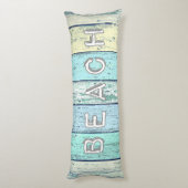 Rustic Beach Driftwood Lichaamskussen (Achterkant (Verticaal))