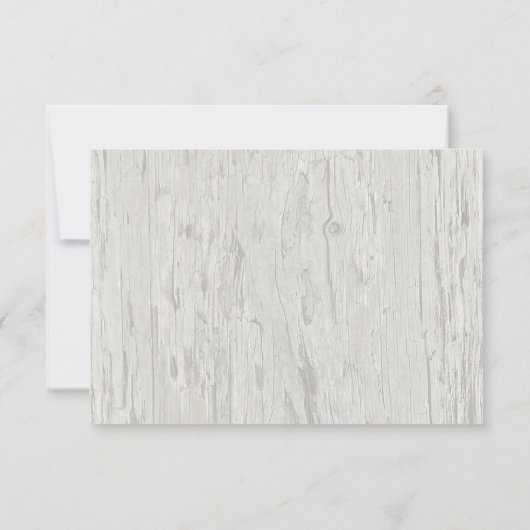 Rustic Beach Driftwood Sand Dollar Wedding RSVP (Achterkant)