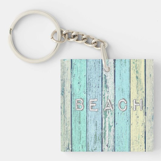 Rustic Beach Driftwood Sleutelhanger (Voorkant)