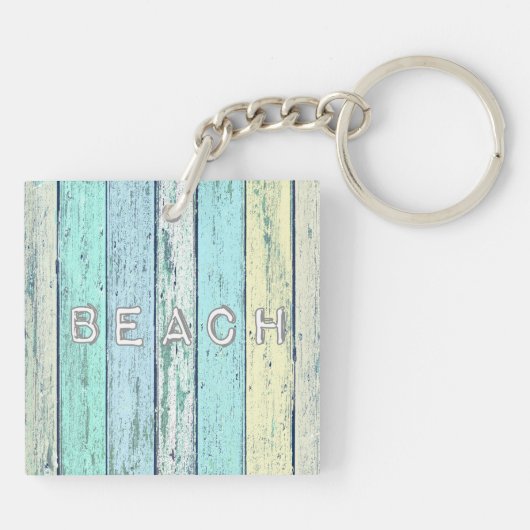 Rustic Beach Driftwood Sleutelhanger (Achterkant)