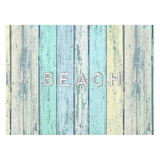 Rustic Beach Driftwood Tafelkleed (Voorkant (Horizontaal))