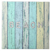 Rustic Beach Driftwood Tegeltje (Voorkant)