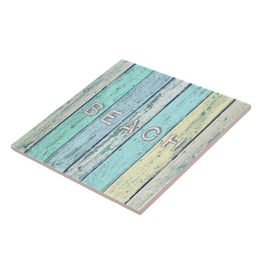 Rustic Beach Driftwood Tegeltje (Zijkant)