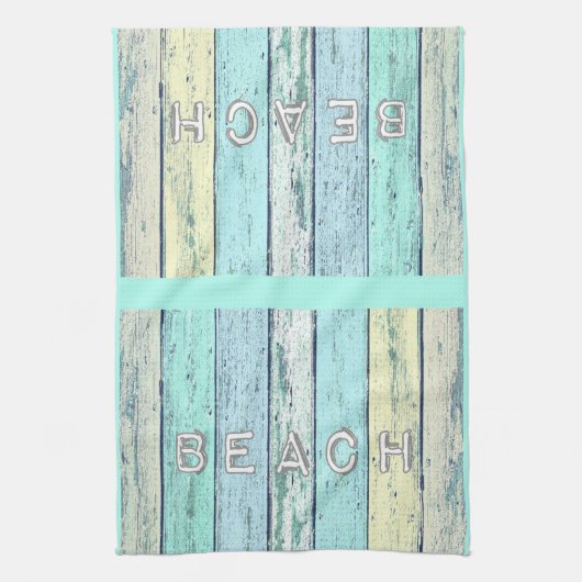 Rustic Beach Driftwood Theedoek (Verticaal)