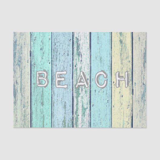 Rustic Beach Driftwood Tissuepapier (Voorkant)