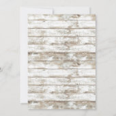 Rustic Beach Heart String Lights Summer Wedding Kaart (Achterkant)