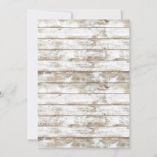 Rustic Beach Heart String Lights Summer Wedding Kaart (Achterkant)