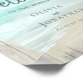 Rustic Beach Ocean Wedding Welcome Poster (Hoek)
