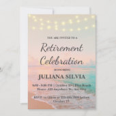 Rustic Beach Retirement Party Kaart (Voorkant)