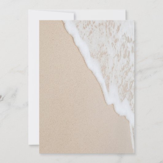 Rustic Beach Retirement Party Kaart (Achterkant)