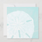 Rustic Beach Sand Dollar Wedding Invitations Kaart (Achterkant)