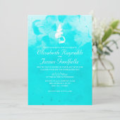 Rustic Beach Seashells Destination Wedding Invite Kaart (Staand voorkant)