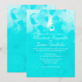 Rustic Beach Seashells Destination Wedding Invite Kaart (Voorkant / Achterkant)
