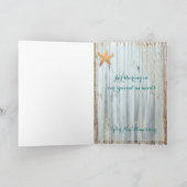 Rustic Beach Starfish bruiloft dank je kaart (Binnen)